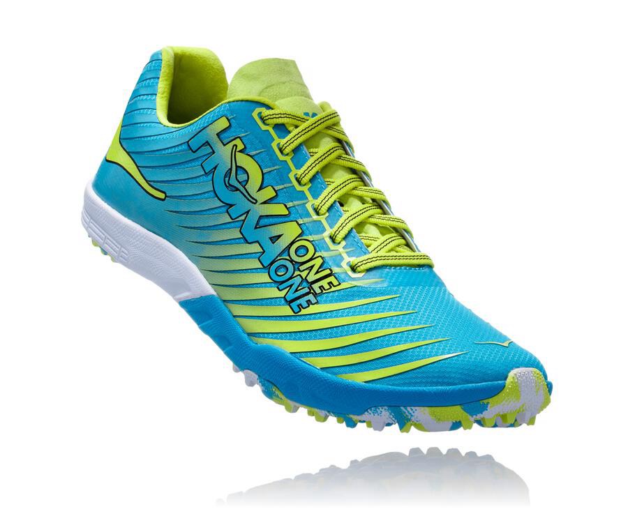 Hoka One One Çivili Koşu Ayakkabısı Erkek Mavi/Yeşil - Evo Xc - NJ3569107